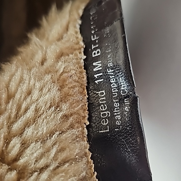 BareTraps Legend Booties Ankle Boot Brown Suede Leather Side Zipper Faux Fur 11M - Picture 12 of 16